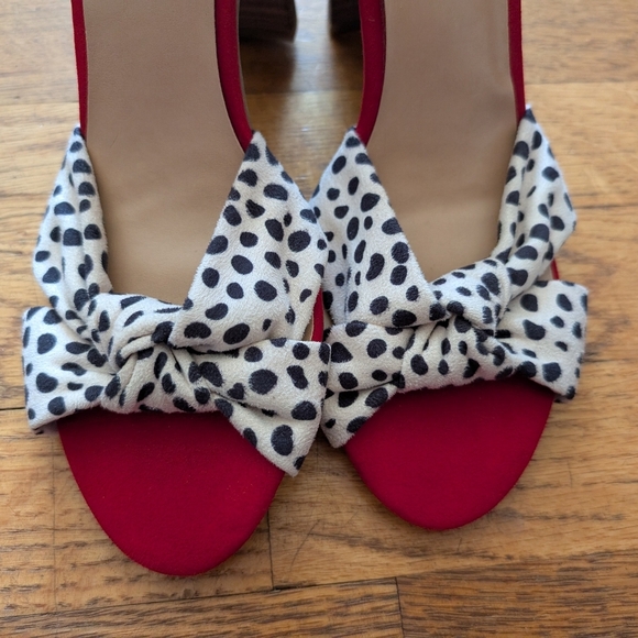 Scoop Retro Polka Dot Peep Toe Heels - Picture 4 of 9
